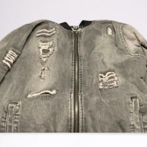 Contender MCML Distressed Denim Jacket (Grey)